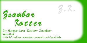 zsombor kotter business card